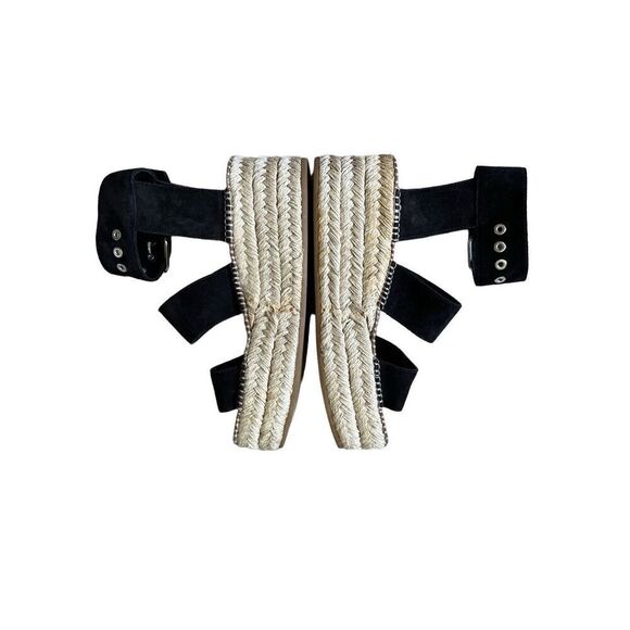 Rag & Bone Tara Black Suede Espadrille Platforms size 38.5 US 8.5 - Picture 13 of 13